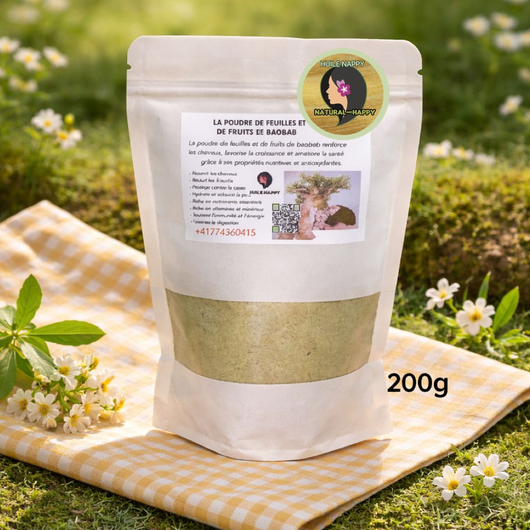 LA POUDRE DE FEUILLES ET DE FRUITS DE BAOBAB MIXTE