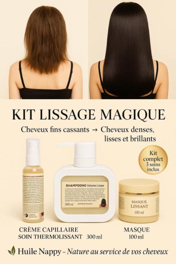 KIT DE SOINS CHEVEUX POUR LISSAGE MAGIQUE