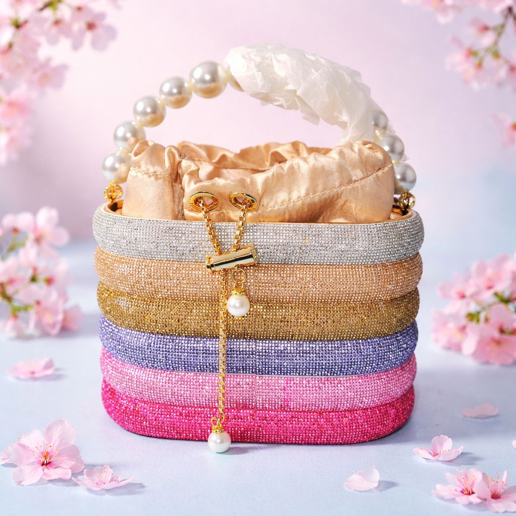 Mini Sac boule strass et perles