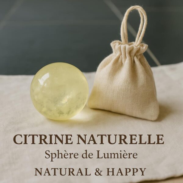Sphère Citrine ET OEIL DE Tigre Authentiques – Image 3