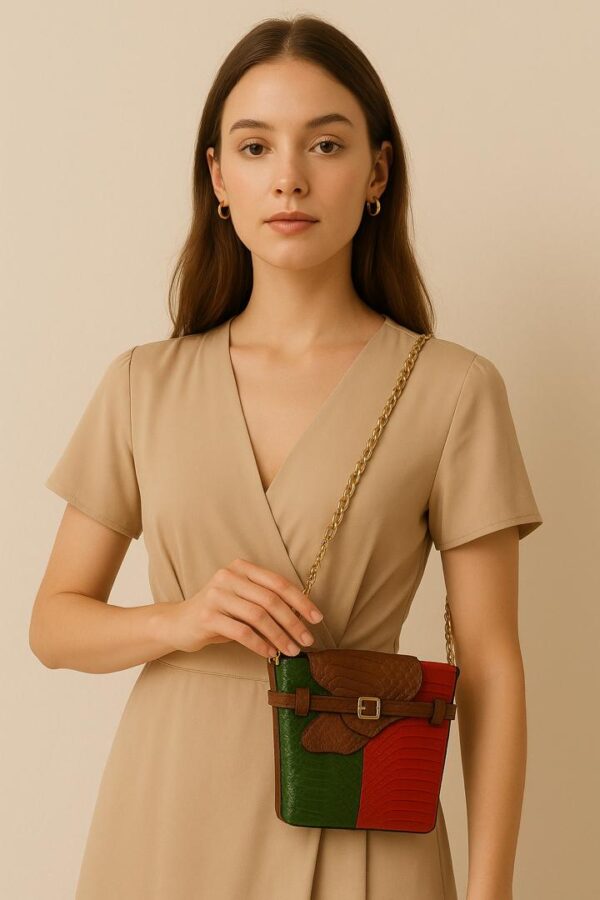 Sac à épaule très chic en cuir véritable – Image 3