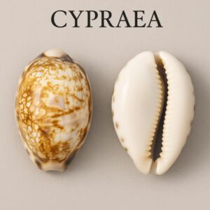 Magnifique coquille de collection Cypraea (porcelaine marine) provenant d’Italie