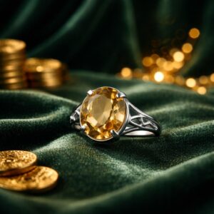 Bague en Citrine Naturelle – Argent 925