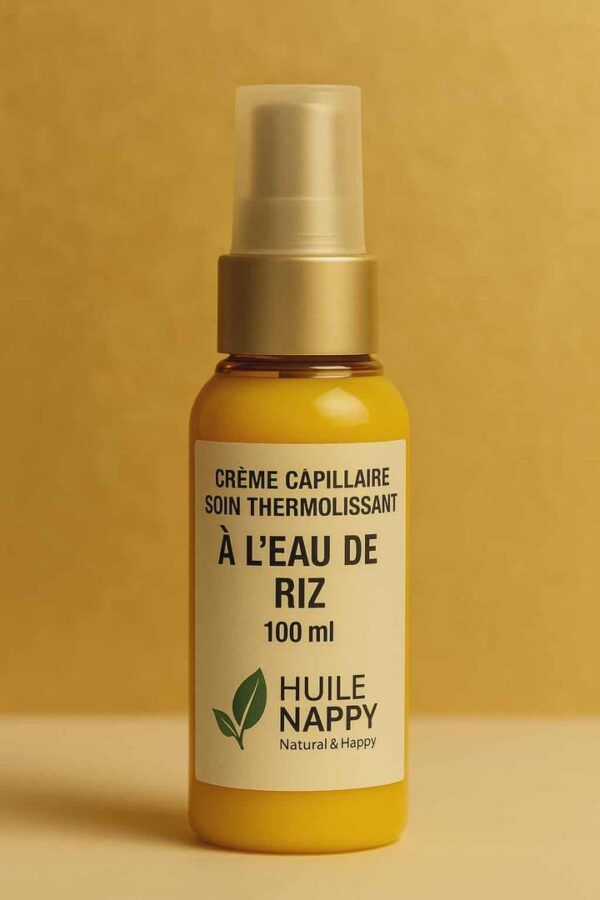 Crème Capillaire Thermolissante à l’Eau de Riz – Sans Rinçage ✨