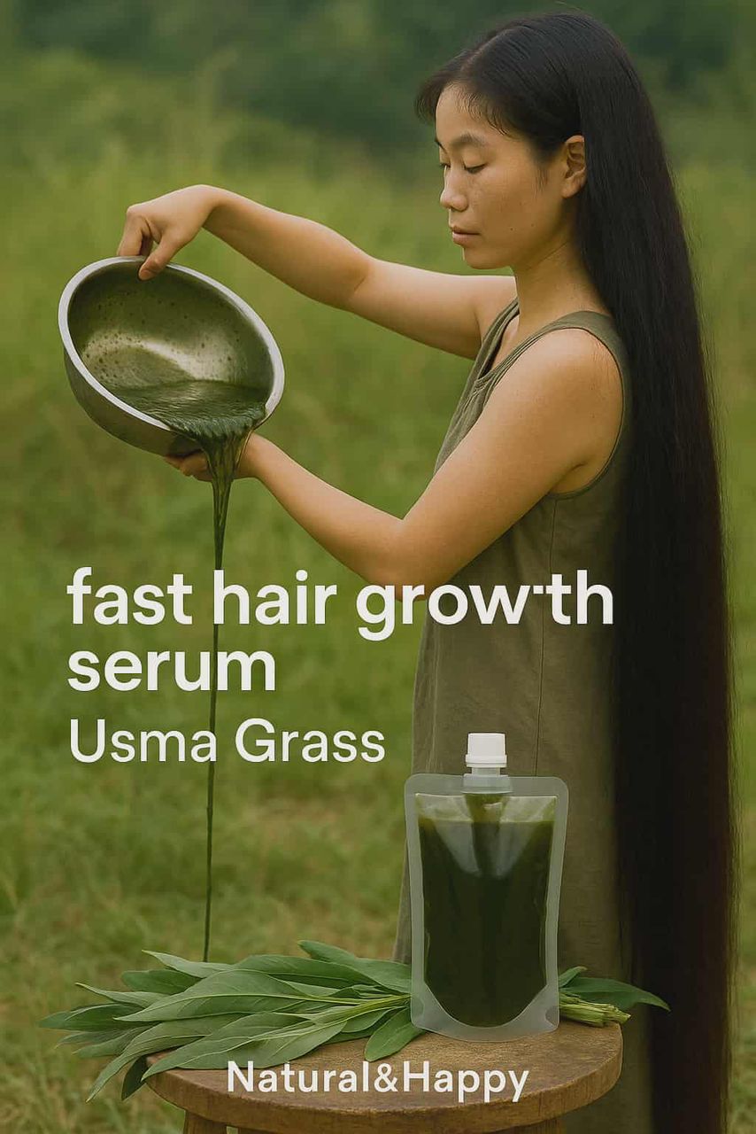 🌿 Usma Grass – Fast Hair Growth Serum  by Natural&Happy