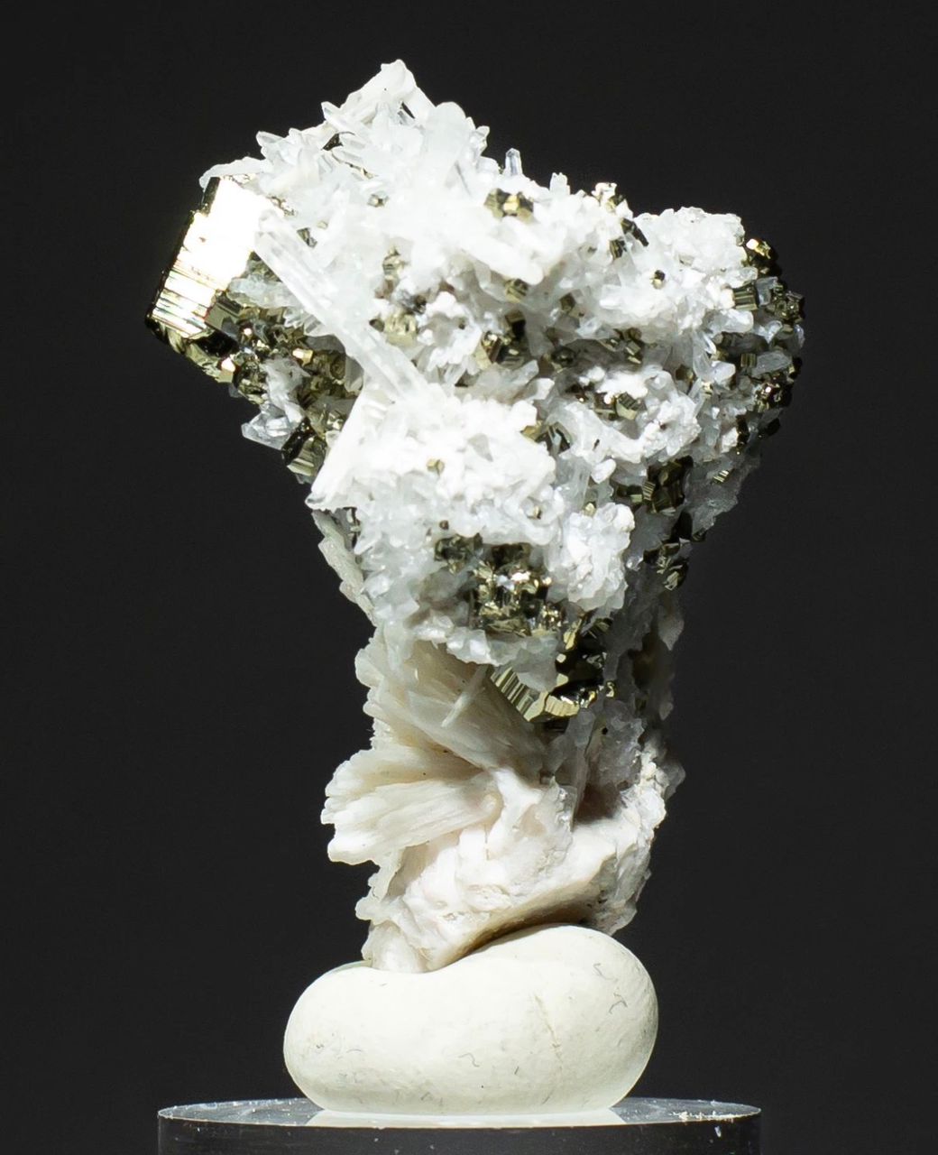 💎 Pyrite & Quartz Fluorescent sur Matrice – Pièce Unique d’Uruguay 💎