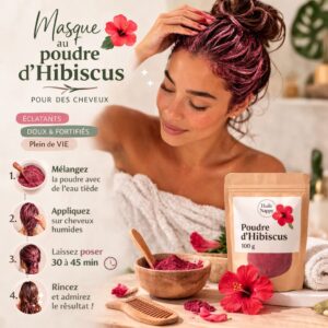 Poudre d’Hibiscus – Trésor Naturel pour les Cheveux et la Peau