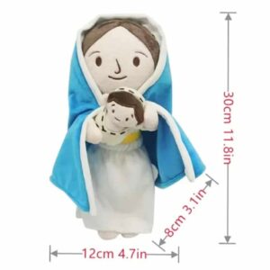 Poupée de la Vierge Marie avec l’Enfant Jésus – 30 cm En Boite