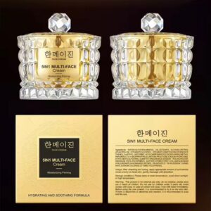 Crème Visage Multi-Effet 5en1 Marque Blanche 50g Hydrate Apaise Raffermit Lisse La Peau Éclaircissante Anti-Rides Niacinamide Rétinol