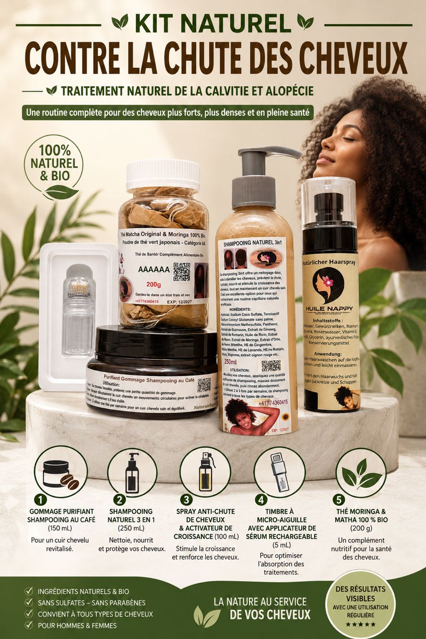 🌿 Kit Naturel Anti-Chute & Croissance des Cheveux – Image 3